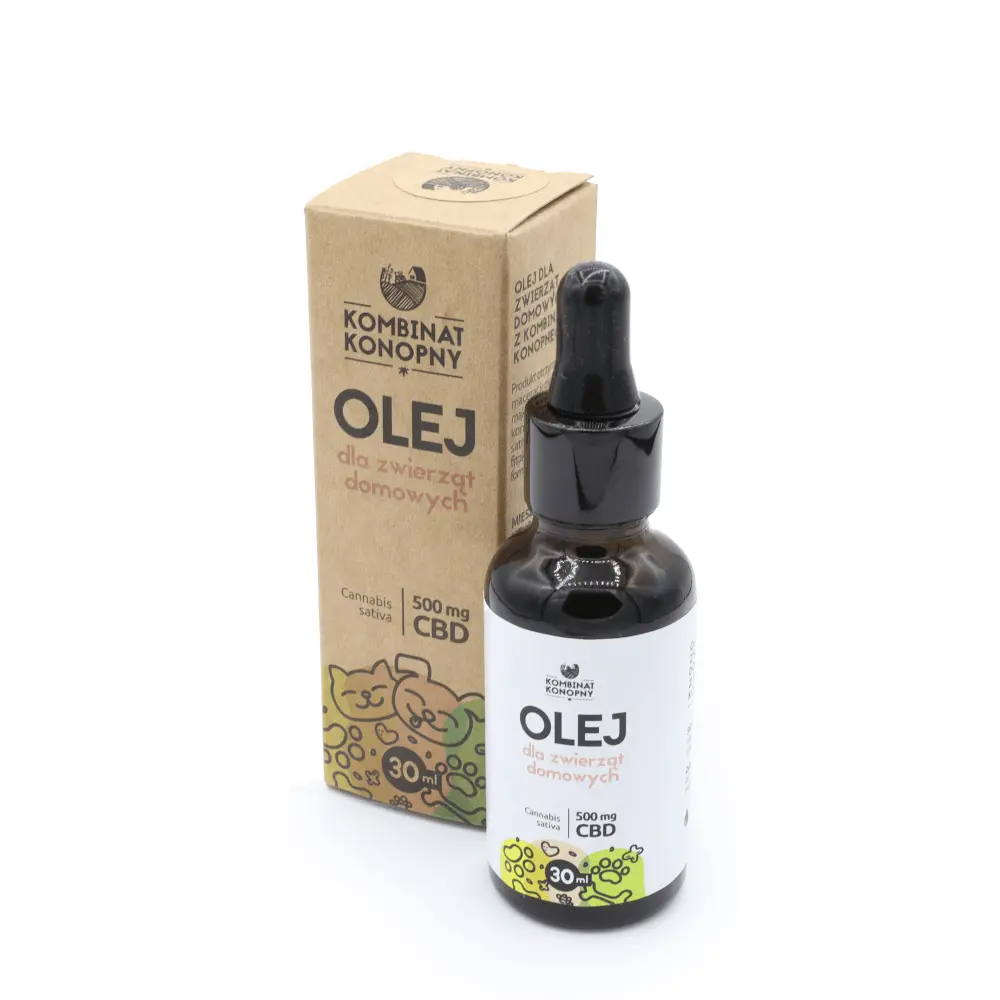Kombinat Konopny Olej CBD dla Zwierząt Domowych 500mg 30ml