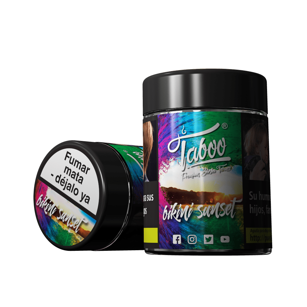 Taboo Tytoń do Shishy Bikini Sunset 50 g Aromat: guma balonowa, melon