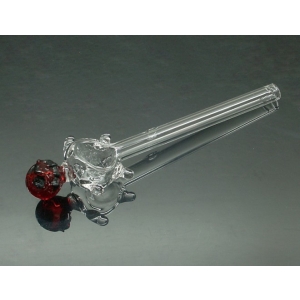 Fajka szklana Pipe RED L=15 cm (50226)