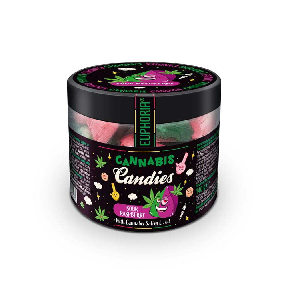 Cukierki CBD Sour Raspberry 140g
