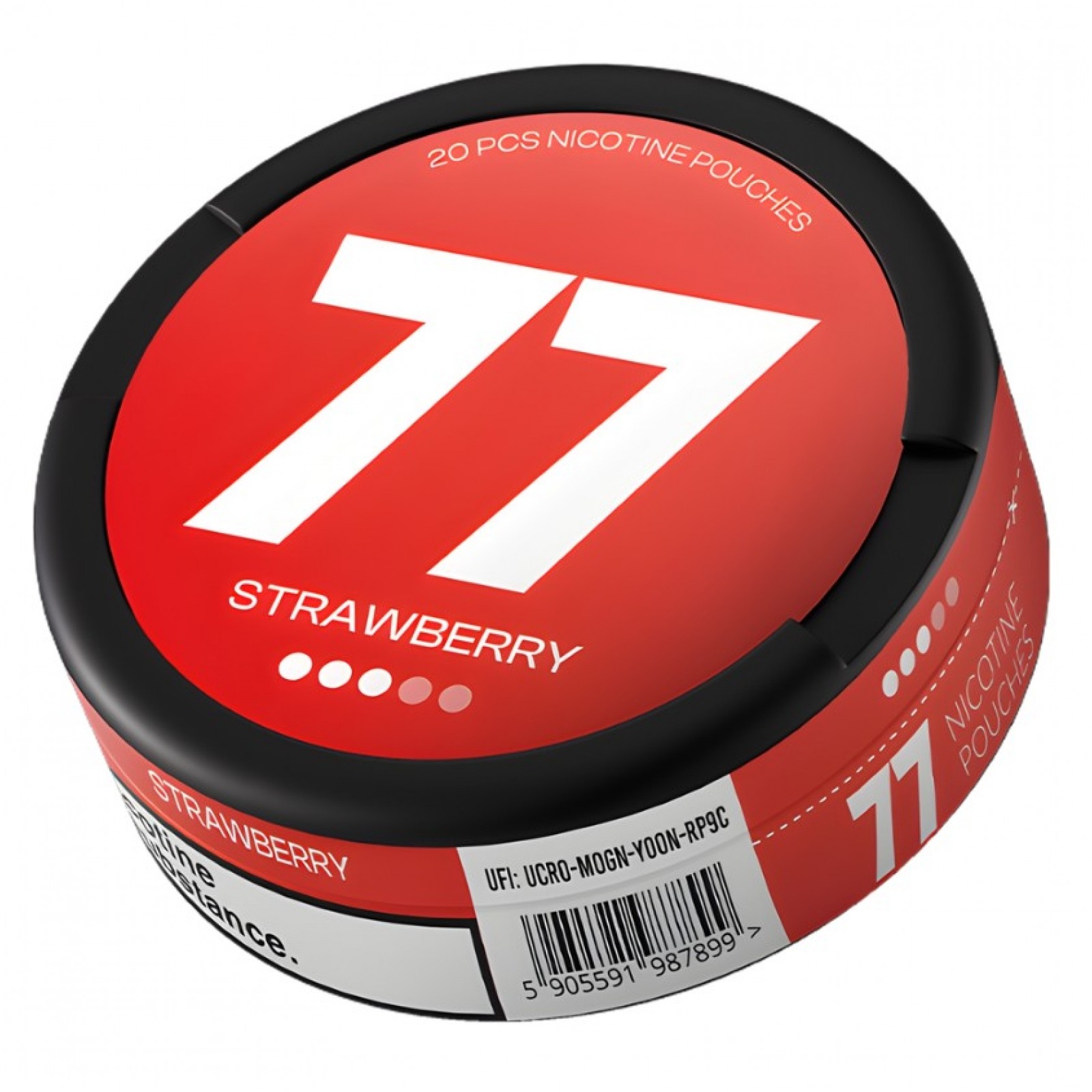 77 Woreczki Nikotynowe Strawberry Medium