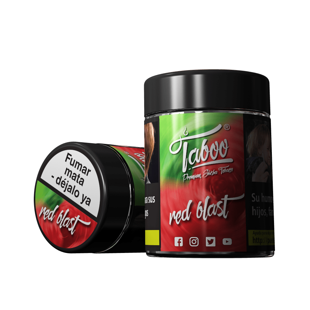 Taboo Tytoń do Shishy Red Blast 50 g: malina, mięta